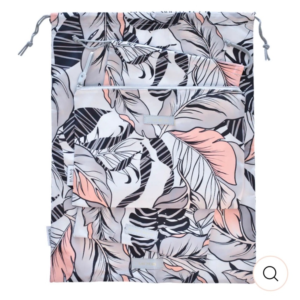 Hang Accessories 3 Piece Travel Bag Set Leaf